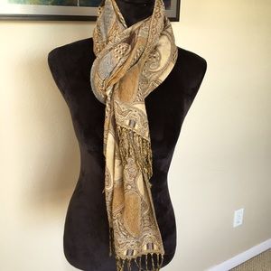2 for $15 Mix & Match | Blue & Beige Paisley Scarf